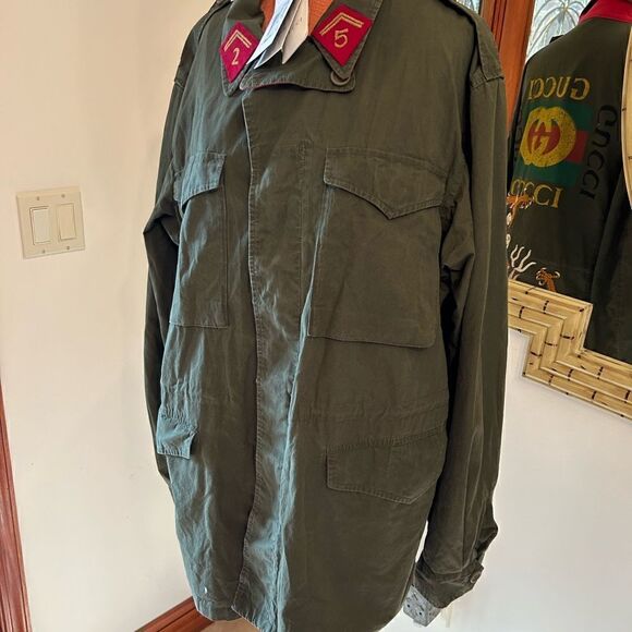 SOLD!!!!!!!!!!!!         Gucci green dragon field jacket, size 50 made in Italy - Picture 3 of 11
